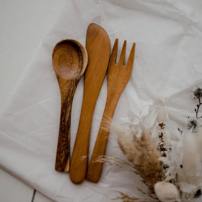 Toddler Wooden Utensil Set