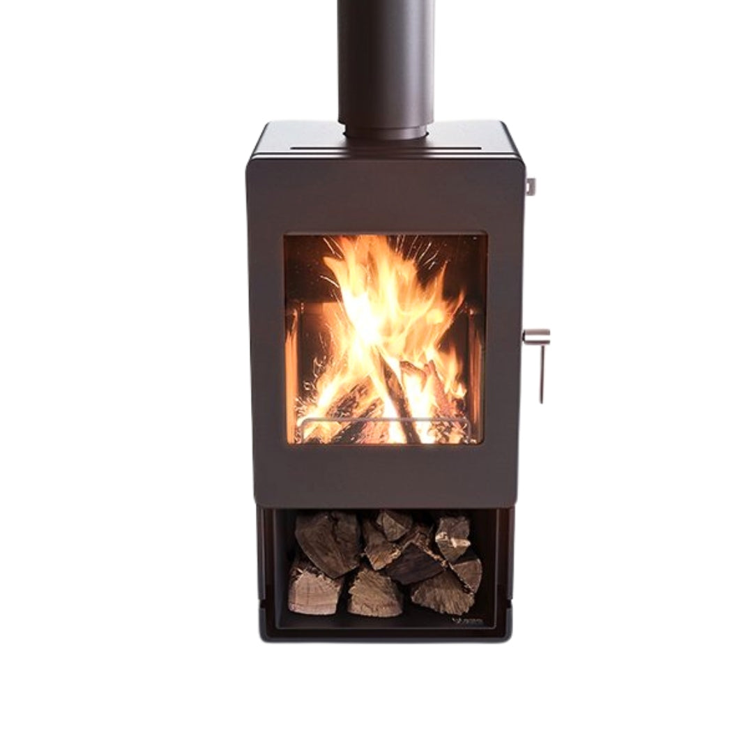 Blaze B400 Freestanding Wood Fire on Woodstacker Base (8519229636883) (9718248669459)