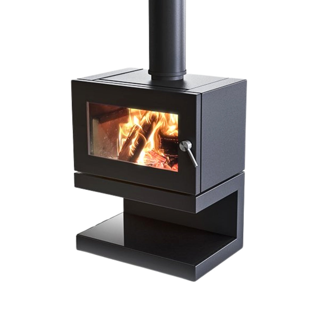 Blaze B900 Freestanding Wood Fire on C-Woodstacker Base (8519555023123)