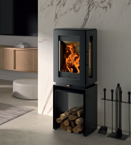 Hergóm Glow Wood Fireplace with Legs