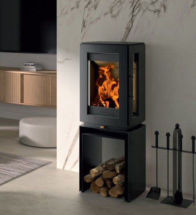 Hergóm Glow Wood Fireplace with Legs