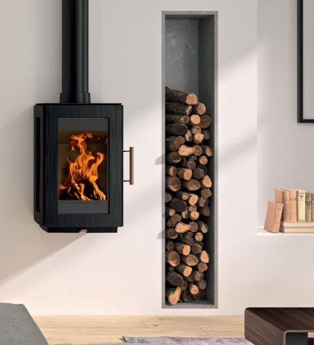 Hergóm Glow Wood Fireplace with Legs