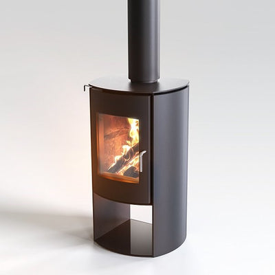 Nectre N60 Freestanding Wood Fire with Woodstacker Base (8450181595411)