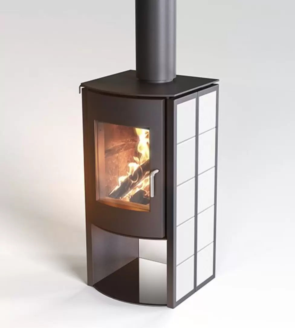 Nectre N60 Freestanding Wood Fire with Woodstacker Base (8450181595411)