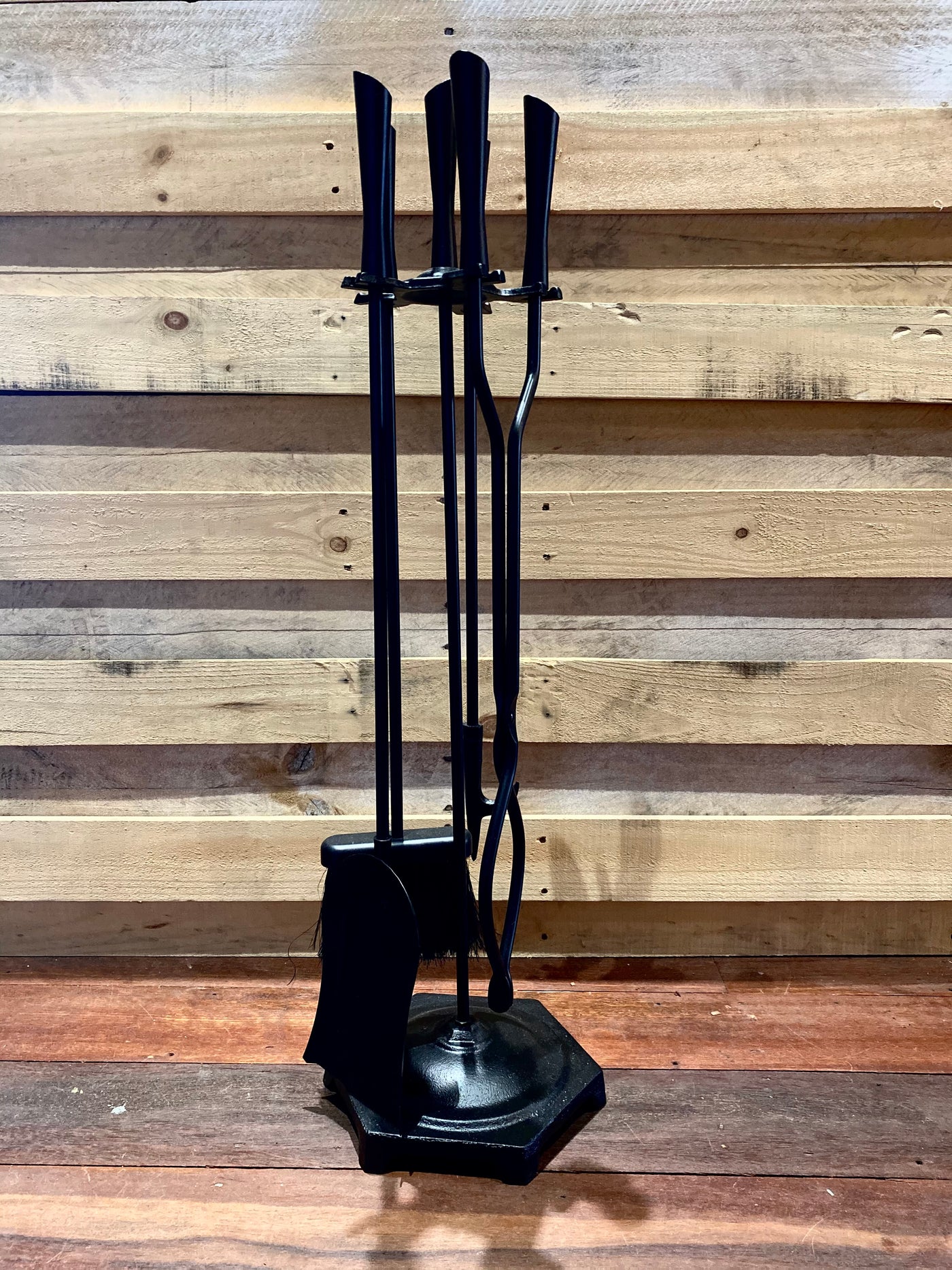 Heavy duty black iron 4 piece tool set & stand (6609921278150)